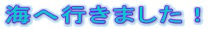 海に行きました!